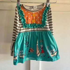 🍂🧡Bumble BeBes Thanksgiving Parade dress, toddler 12-24m